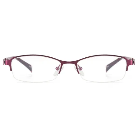 Metal Half Rim Women Fashion Eyeglasses Frame For Optical Prescription Lens