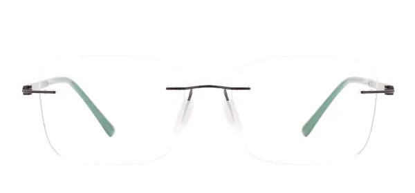 Men Rimless Eyeglasses Frame (Black)