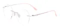 Metal Hexagon Rimless Spectacles 