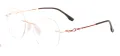 Metal Hexagon Rimless Spectacles 