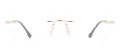 Metal Hexagon Rimless Spectacles 