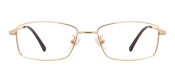 Rectangular Optical Spectacles Frame-Gold