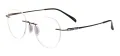 Round Rimless Eyeglasses