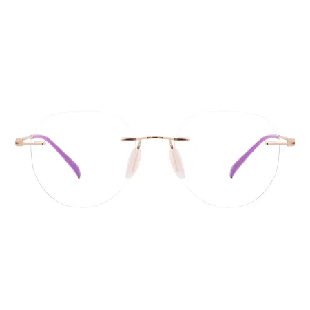 Round Rimless Eyeglasses