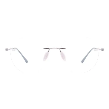 Big Round Rimless Eyeglasses Frame
