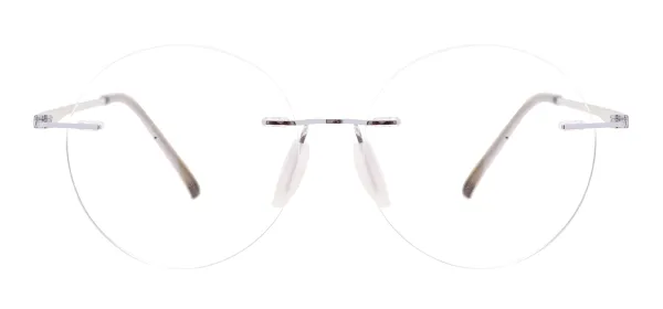  Vintage Metal Rimless Eyeglasses-Silver