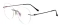 Big Round Rimless Eyeglasses Frame
