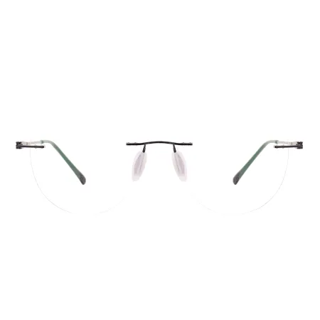 Big Round Rimless Eyeglasses Frame