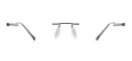 Big Round Rimless Eyeglasses Frame