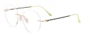 Big Round Rimless Eyeglasses Frame