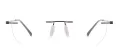  Vintage Metal Rimless Eyeglasses