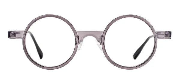 Round Retro Spectacles Frame-Gray