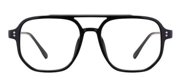 TR90 Double Bridge Eyeglasses-Black