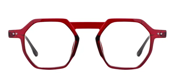 Hexagon TR90 Eyeglasses-Red
