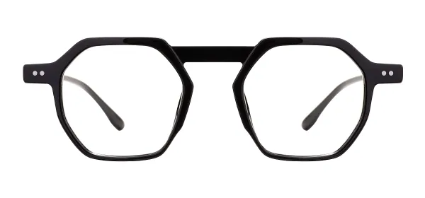 Hexagon TR90 Eyeglasses-Black