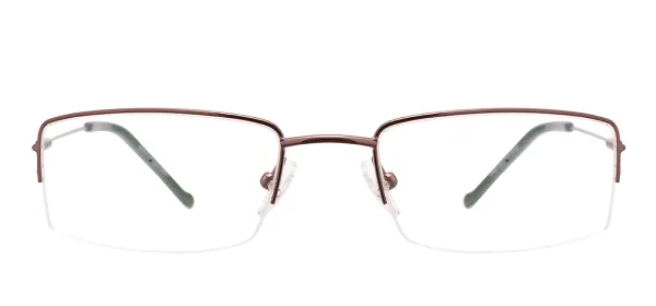 Metal Rectangular Glasses-Brown