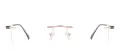 Rimless Rectangular Spectacles