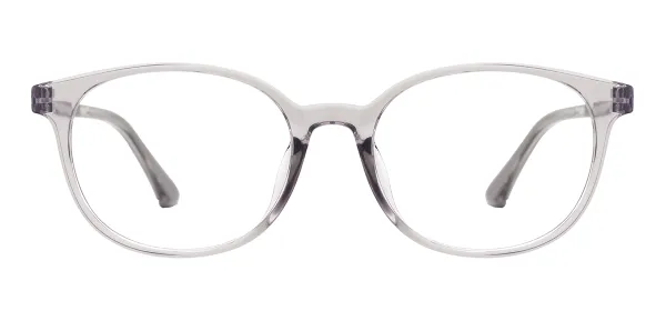Round Transparent Glasses-Gray_Transparent