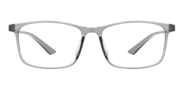 Lightweight Square Glasses-Gray_Transparent