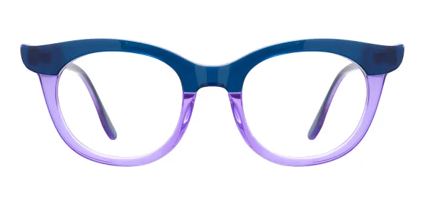 Women Round Eyeglasses (Purple_Transparent)