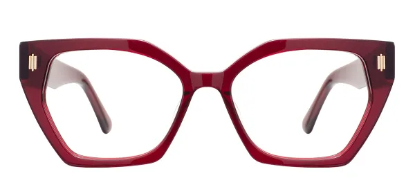 Cat Eye Acetate Eyeglasses (Red)