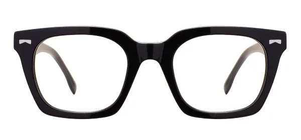 Clear Acetate Eyeglasses (Black)