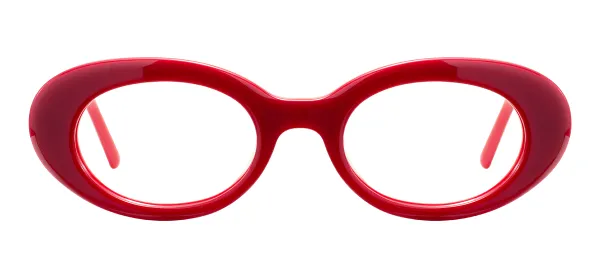 Women Oval Glasses (Red)