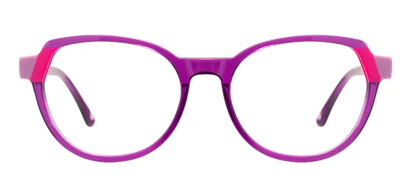 Cat Eye Acetate Glasses (Transparent Purple)