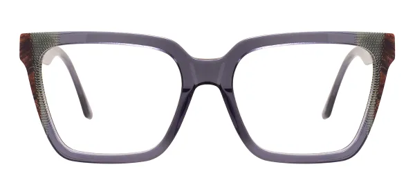 Fashion Cat Eye Spectacles (Transparent Gray)