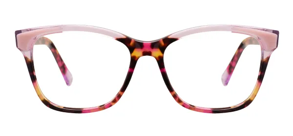 Women Square Eyeglasses (Transparent Purple)