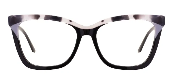 Clear Cat Eye Spectacles (Black)