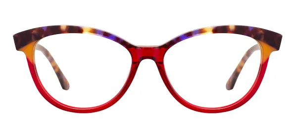 Cat Eye Spectacles (Transparent Red)