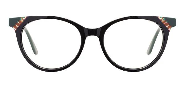 Round Women Glasses (Black)