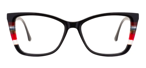 Cat Eye Acetate Glasses (Black)