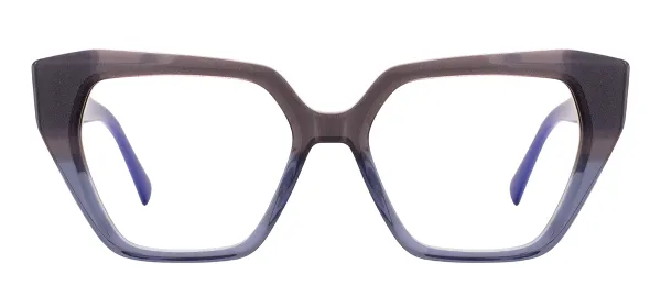 Geometric Women Eyeglasses (Blue)