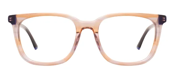 Acetate Square Glasses (Transparent Brown)
