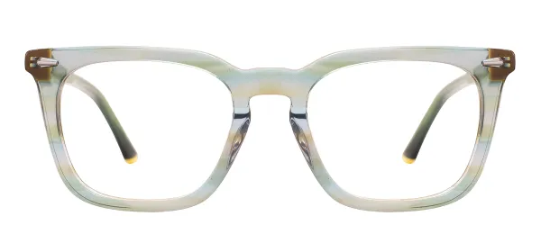 Vintage Acetate Eyeglasses (Transparent Green)