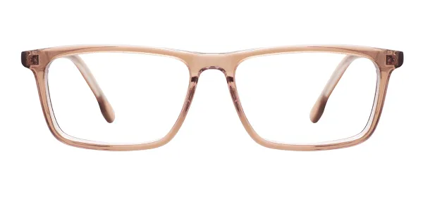 Rectangular Small Eyeglasses (Transparent Brown)