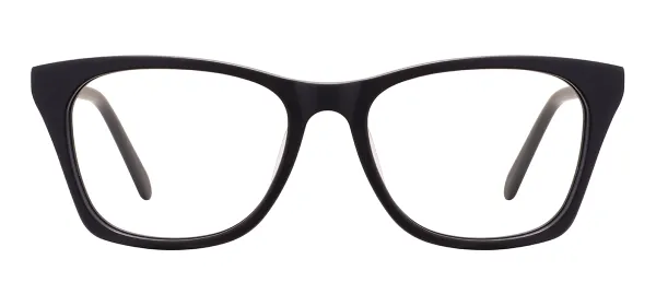 Clear Cat Eye Glasses (Black)