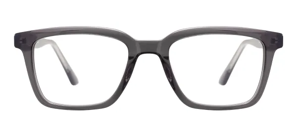 Classic Rectangular Glasses (Transparent Gray)