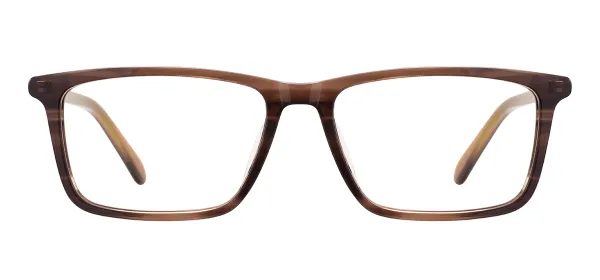 Classic Acetate Eyeglasses (Transparent Brown)