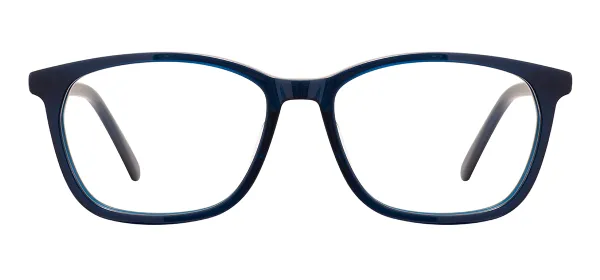 Classic Oval Eyeglasses (Transparent Blue)