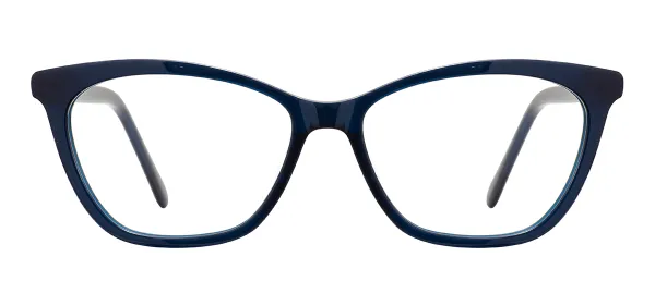 Women Cat Eye Glasses (Transparent Blue)
