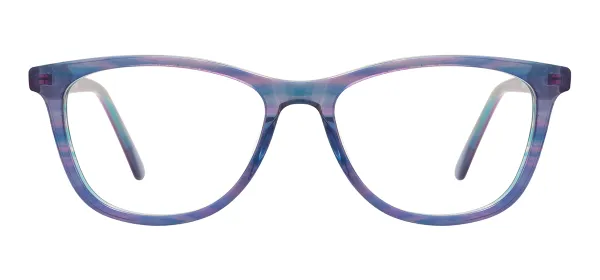 Women Oval Glasses (Transparent Blue)