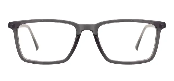 Classic Rectangular Eyeglasses (Transparent Gray)