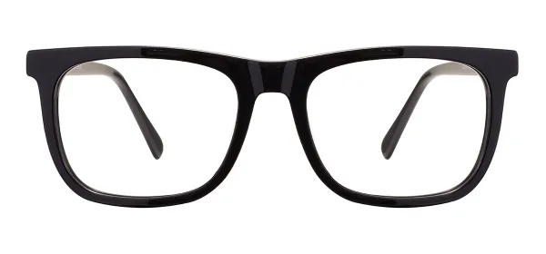 Classic Square Eyeglasses (Black)