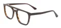 Square Double Bridge Eyeglasses