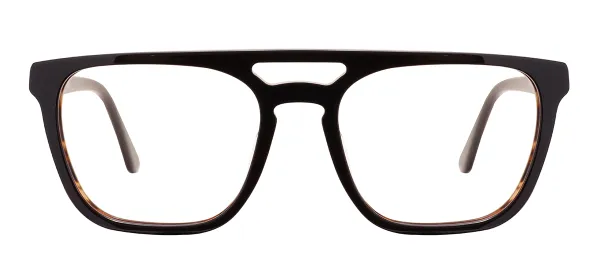 Square Double Bridge Eyeglasses (Tortoise)