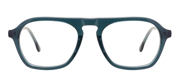 Clear Vintage Eyeglasses (Transparent Blue)