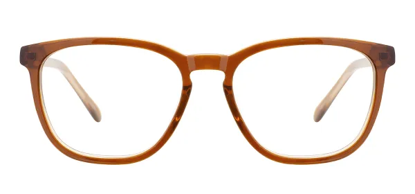 Acetate Square Spectacles (Transparent Brown)
